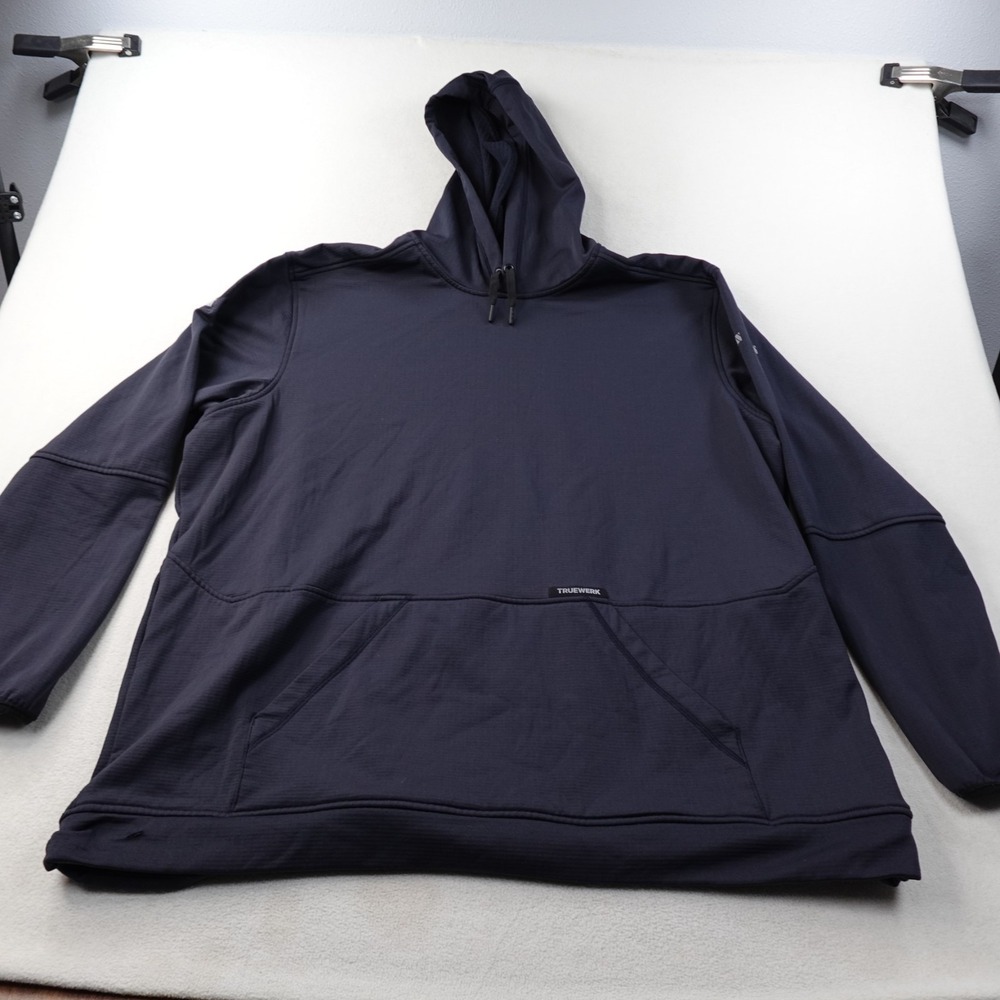 Truewerk M1 Grid Hoodie Mens 3XL Black Performance Pullover Stretch Work Soft